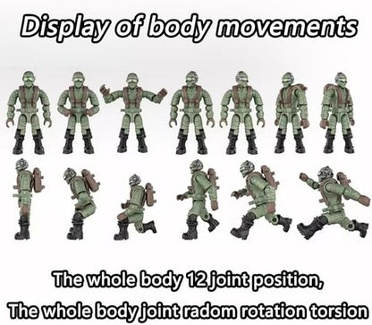 8 PCS Building Block City Policeman Action Mini-Figures with Multiple Military Weapons Accessories SWAT Model Equipment Assembly Building Toys Party Favors Gift for Boys