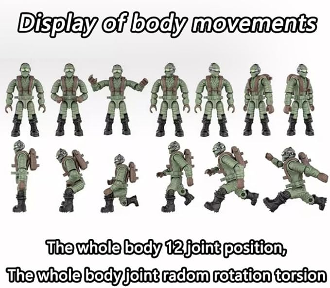 8 PCS Building Block City Policeman Action Mini-Figures with Multiple Military Weapons Accessories SWAT Model Equipment Assembly Building Toys Party Favors Gift for Boys