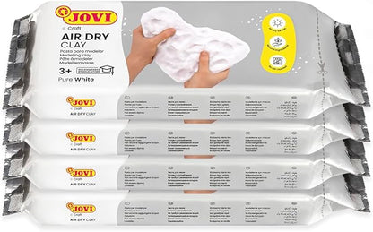 Jovi - Air Dry Modeling Clay, Set of 4 Units, 2.2lb Each, Total of 8.8lb, No Oven Needed, White Color, Pottery Clay for Arts and Crafts Projects (P86/4) - Bulk Buy