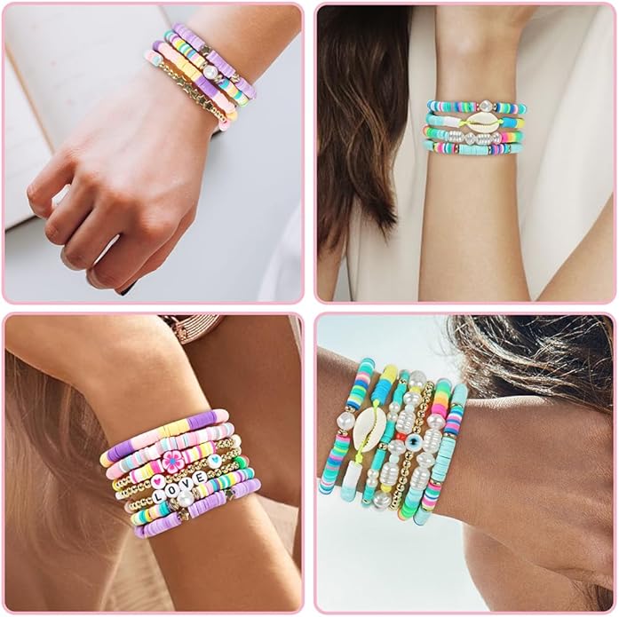 Preppy Friendship Bracelets for Girls Jewelry: Stackable Surfer Bracelets for Women Teen Girls Stuff