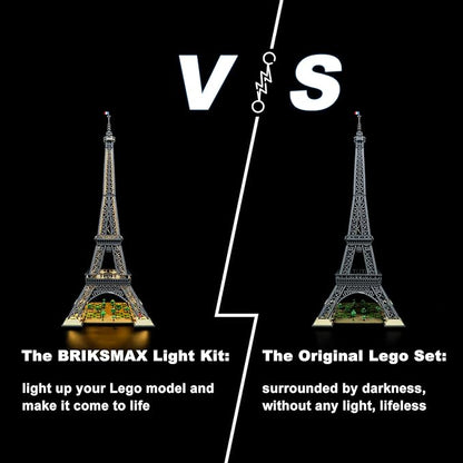 BRIKSMAX Led Lighting Kit for LEGO-10307 Eiffel Tower - Compatible with Lego Architecture Building Blocks Model- Not Include Lego Set