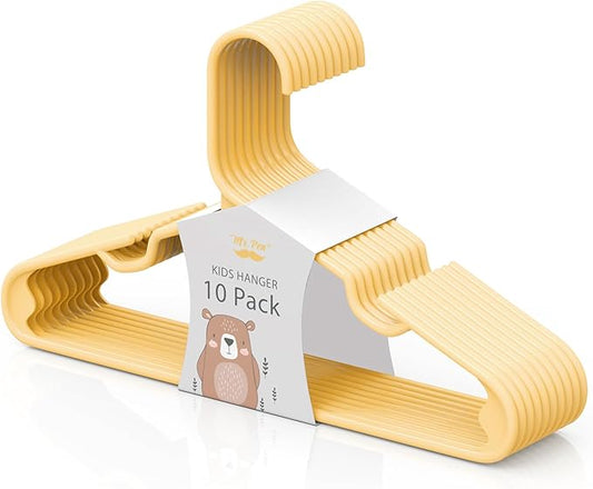 Mr. Pen- Kids Plastic Hangers, 10 Pack, Yellow Baby Hanger, Childrens Hangers for Clothes, Baby Hangers for Closet, Kids Hangers, Baby Clothes Hangers, Toddler Hangers, Kid Hangers, Hangers for Kids
