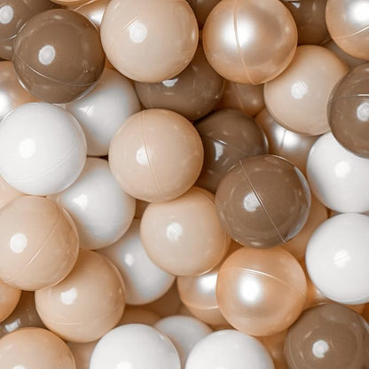 GOGOSO Baby Ball Pit Balls Pack of 100 for Toddlers - BPA&Phthalate Free Non-Toxic Crush Proof Ocean Ball Soft Plastic Balls for 1 2 3 4 5Years Toddlers Baby Kids Birthday Pool Tent Party