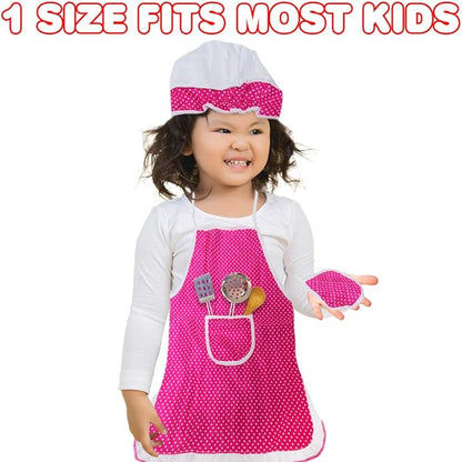 ArtCreativity Pretend Play Kitchen Set for Kids, 23-Piece Kids’ Kitchen Playset with Pots, Pans, Chef Hat, Apron, Utensils, Knife Toy, Pretend Play Food, & More, Kids’ Kitchen Playset for Hours of Fun