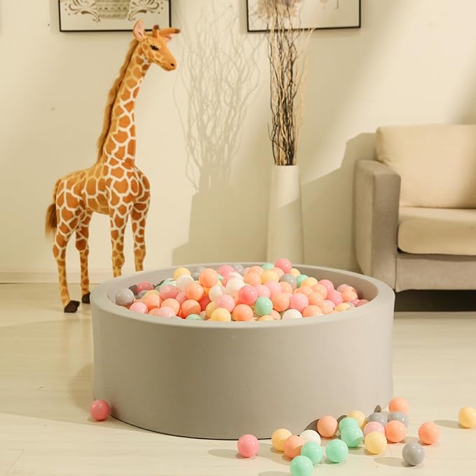 GOGOSO Balls for Ball Pit - Plastic Ball for Toddlers, Baby Kids Ball Pool Decoration 50 100 200 300 500 1000 (6 Colors, 500 Balls)