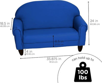 Children's Factory As We Grow Toddler Sofa, Blue, CF805-197, Flexible Seating for Daycare or Preschool, Kids Reading Couch, Playroom Furniture