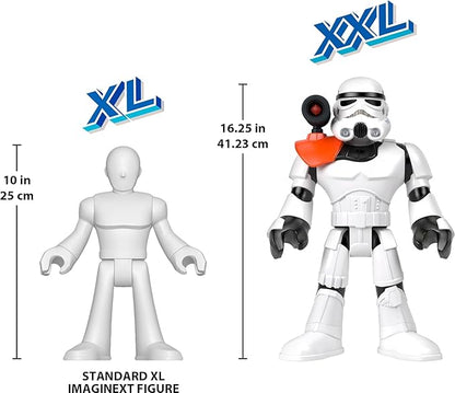 Fisher-Price Imaginext Star Wars Toy Stormtrooper XXL Figure, 16+ Inch Tall Poseable Character with Launcher for Kids Ages 3+ Years