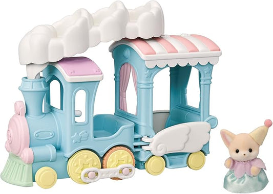 Calico Critters Floating Cloud Rainbow Train - Toy Vehicle Playset with 1 Collectible Figure