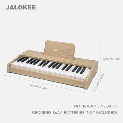 Kids Piano Keyboard, Digital Piano for Kids, Music Educational Instrument Toy, Wood Toy for 3+ Girls and Boys (Oak, 37 Keys)