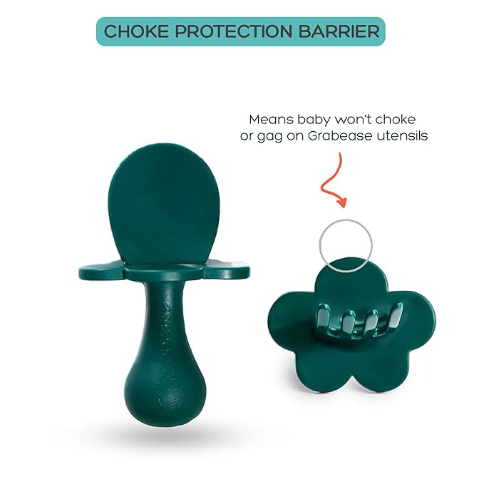 Grabease Baby Spoons Feeding Supplies Baby Led Weaning Supplies Toddler Utensils, BPA-Free & Phthalate-Free for Baby & Toddler, 1 Set, green