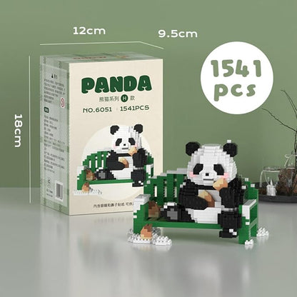 QMEAKMONY Mini Building Blocks Panda Sets Cute Micro Mini Panda Building Bricks for Adults Micro Nano Bricks Perfect Party Favors for Teenagers(1541 PCS)