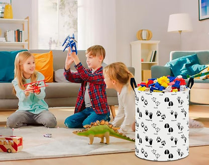 CLOCOR Large Laundry Basket,Waterproof Nursery Hamper,Collapsible Fabric Storage Container,Room Decor,Gift Basket（Animal Paw