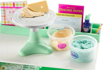 American Girl Truly Me 18-inch Doll Love to Explore Art & Science Playset with Pottery Wheel and Microscope, For Ages 6+