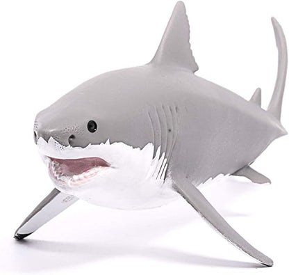 Schleich Wild Life Realistic Great White Shark Figurine - Durable and Educational Ocean Shark Animal Figurine Toy for Play and Imagination for Boys and Girls, Gift for Kids Ages 3+