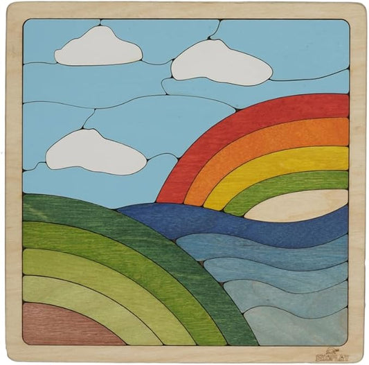 Rainbow Puzzle for Kids | 25 Pieces Wooden Jigsaw Puzzle | Learning Toy and Gift for Boys Girls Ages 3 Years and Above