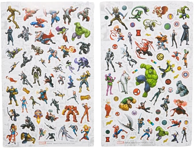 Innovative Designs Marvel Avengers Coloring Art and Sticker Set for Boys and Girls, 30 Pcs.