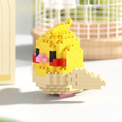 Birds Building Blocks for Adults Mini Building Blocks Birds Building Bricks Toy Micro Block Building Set Gift for Kids and Adults-237 PCS(Cockatiel A)
