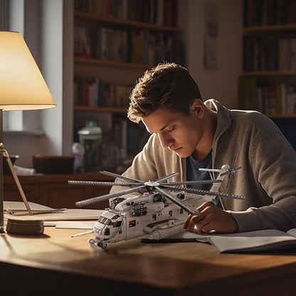 CH-53E Super Stallion Building Blocks and Construction Toy, Collectible Military-Themed Model to Build and Display, Great Gift for Military Fans (2192 PCS), 1:35 Scale