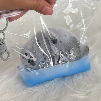 Taba Squishy Kit Big Seal Silicone Mold 6''+Liquid Gel+Flocking Cute Animal Making Set