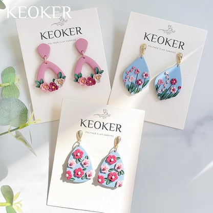 Keoker 4 Sizes Polymer Clay Bead Roller, Polymer Clay Bead Maker, Bead Molds for Clay, Polymer Clay Tool