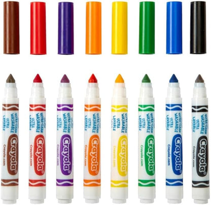 Crayola Broad Line Washable Markers - 200ct (8 Colors), Kids Bulk Classroom Markers, Back to School, Teacher Classroom Must Have