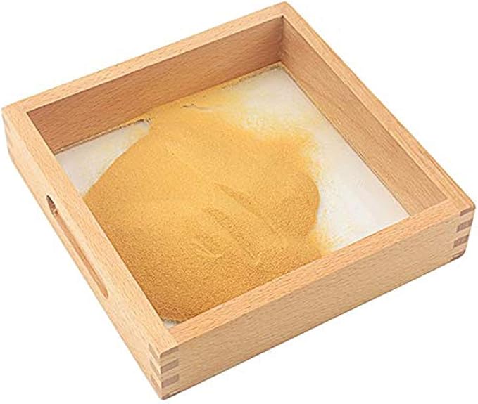 Montessori Letter Formation Sand Tray with Wooden Pen Montessori Educational Toys for Kids Alphabet and Number Learning Toy Writing Exercises Tool