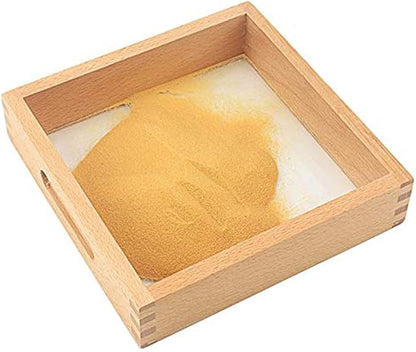 Montessori Letter Formation Sand Tray with Wooden Pen Montessori Educational Toys for Kids Alphabet and Number Learning Toy Writing Exercises Tool