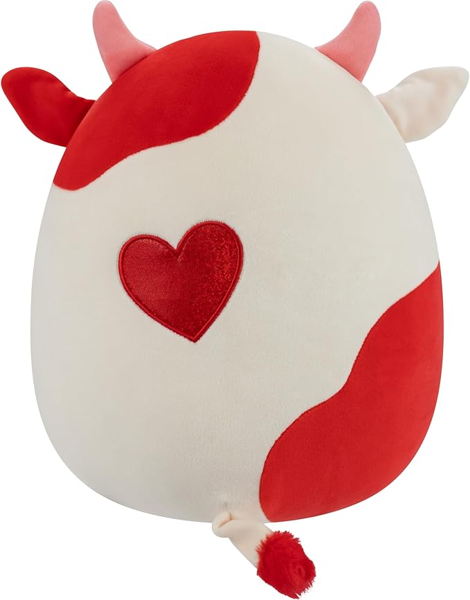 Squishmallows Original 12in Idris The Red and White Hearts Cow – Official Jazwares Valentine’s Day Plush (Medium-Sized)
