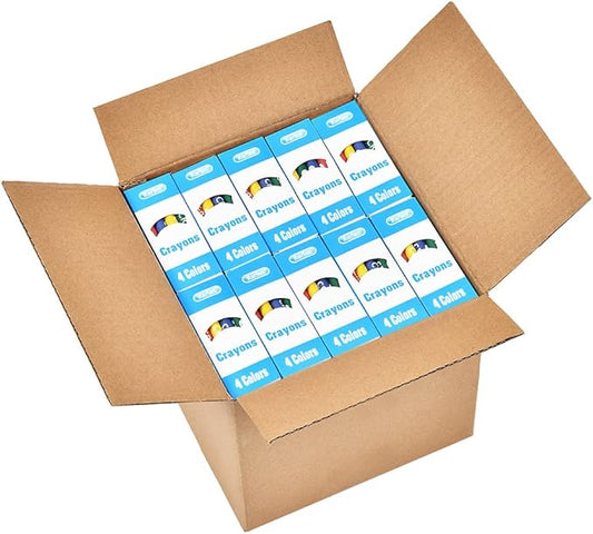 Crayons Bulk, 4 Classic Colors, 200 Boxes, 800 Count Crayons