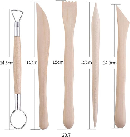 DIY Polymer Clay Tools 24pcs Tool Beginner's Clay Sculpting Set, Clay, Wood Carving, Ceramic Art Project Accessory for School, Classrooms, Kids/Adults, Birthday Gift, Craft Activity