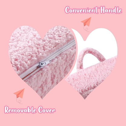 Kids Snuggly-Soft Sherpa Chair, Cuddly Toddler Foam Chair for Boys and Girls, Pink