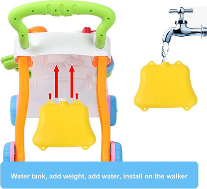 Baby Play Gym Mat, Baby Gym Activity Center, Baby Walker with Music and Light, Push Toys for Toddlers 1-3 for Learning to Walk