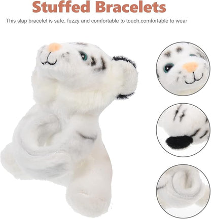 Kisangel 1pc Plush Huggable Stuffed Animals Jungle Themed Slap Bracelet Wrist Hugger Plush for Jungle Party Favors(As Shown 1)
