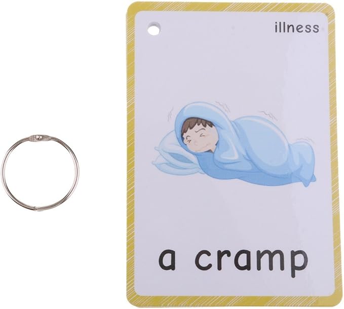 Set of(Body Parts+Illness) Flash Cards for Toddlers | Kids Learning Montessori Pocket Cards Toys | Perfect for Pre-K Decorations Background Wall Stickers,Teacher/Autism Therapists Tools