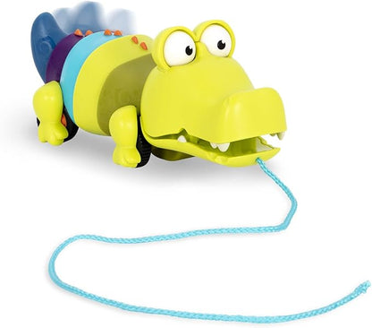 B. toys - Waggle-A-Longs - Pull Along Interactive Toy - Push or Pull Crocodile - Walking Toy with String for Toddlers, Kids, Snappity Scott - 18 Months