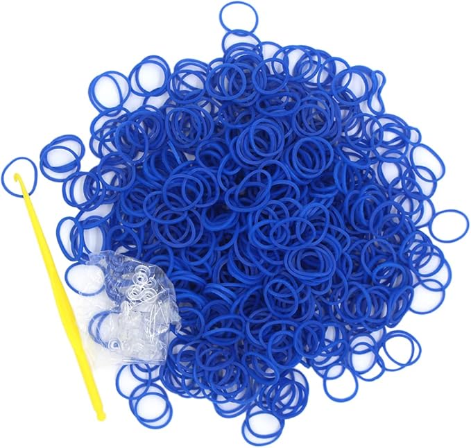 3000PCS Loom Rubber Bands Kit with 75 Clips,5 Hooks, Premium Bracelet Making Kit for Kids Weaving DIY Crafting Gift(Dark Blue)