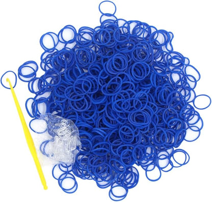 3000PCS Loom Rubber Bands Kit with 75 Clips,5 Hooks, Premium Bracelet Making Kit for Kids Weaving DIY Crafting Gift(Dark Blue)