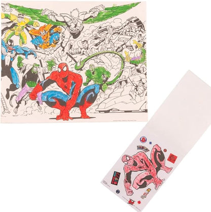Innovative Designs Marvel Avengers Spiderman Creative Coloring Canvas Painting and Activity Set for Kids, 1000+ pcs