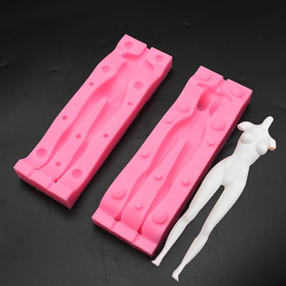 3D Human Body Silicone Clay Mold, Large Human Sculpture Polymer Mold Full Body Mold for Polymer Clay Craft (Small Female Body Set)