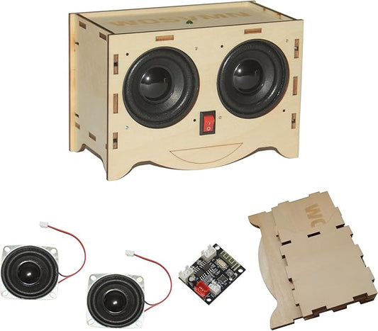 Craft Kit Speaker Circuits - Speaker Electronic Engineering Toys,Build Speaker Kit,DIY Bluetooth Speaker Kit Build Personalized Wood Case Speaker Set,Learning STEM Gifts Science for Teens