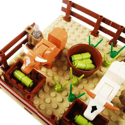 Farm Field Set Building Blocks Plant Animal Crops Building Bricks Kit DIY Building Set Compatible All Major Brands (#A)