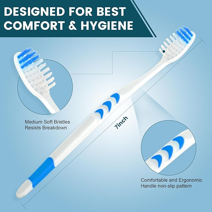 Navona 300 PCS Individually Wrapped Bulk Toothbrush Pack, Disposable Toothbrush, Soft Toothbrush for Adult or Kid, Soft Bristle Toothbrush, Ergonomics Handle, Perfect for Travel, Hotel, Donation