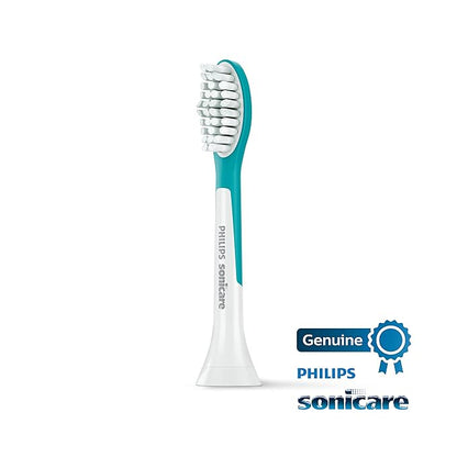 Philips Sonicare for Kids 7+ Genuine Replacement Toothbrush Heads, 2 Brush Heads, Turquoise and White, Standard, HX6042/94