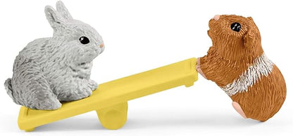 Schleich Farm World, Animal Toys for Kids, Rabbit and Guinea Pig Toy Set with Hutch 14-Piece Set, Ages 3+