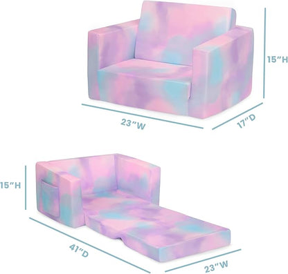 Cozee Flip-Out Chair - 2-in-1 Convertible Chair to Lounger for Kids