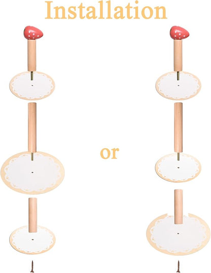 19pcs Wooden Tea Set for Little Girls, Toddler Tea Set Wooden Toys Play Kitchen Accessories with Cupcake Stand & Fake Dessert, Kids Tea Party Set Pretend Play Food Birthday Gift Playset