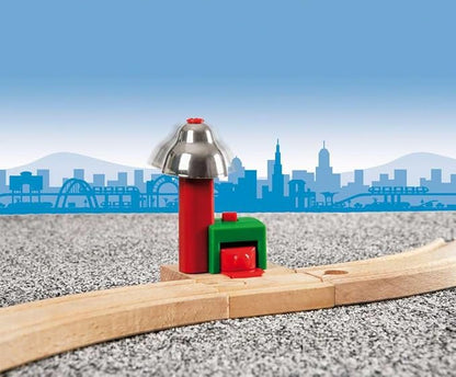 Brio Magnetic Bell Signal, Green - Accessory for Toy Train Sets, Ages 3 and Up