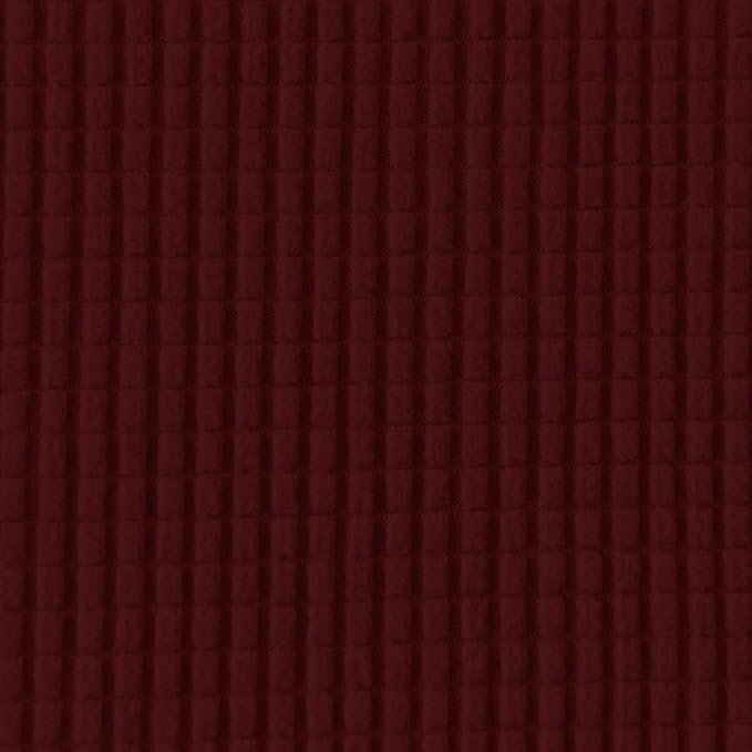 Easy-Going Oversized Recliner Stretch Sofa Slipcover Sofa Cover 1 Piece Furniture Protector Couch Soft with Elastic Bottom Kids,Polyester Spandex Jacquard Fabric Small Checks(Oversize Recliner,Wine)