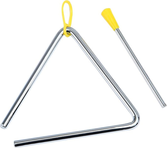 5 Inch Musical Steel Triangle Percussion Instrument With Striker