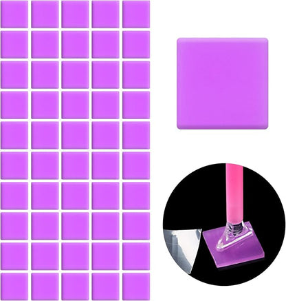 FEBSNOW Painting Glue Clay DIY Diamond Embroidery Wax Tool Set (Purple 60 pcs)